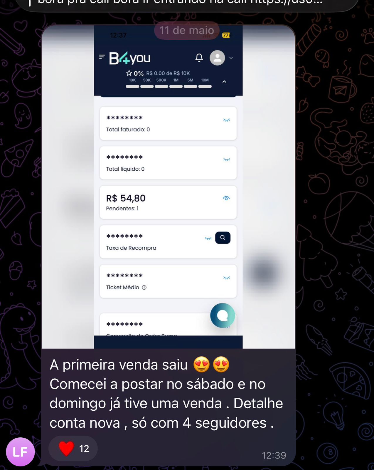 Aluna criou conta do zero e teve 150 seguidores em 1 dia