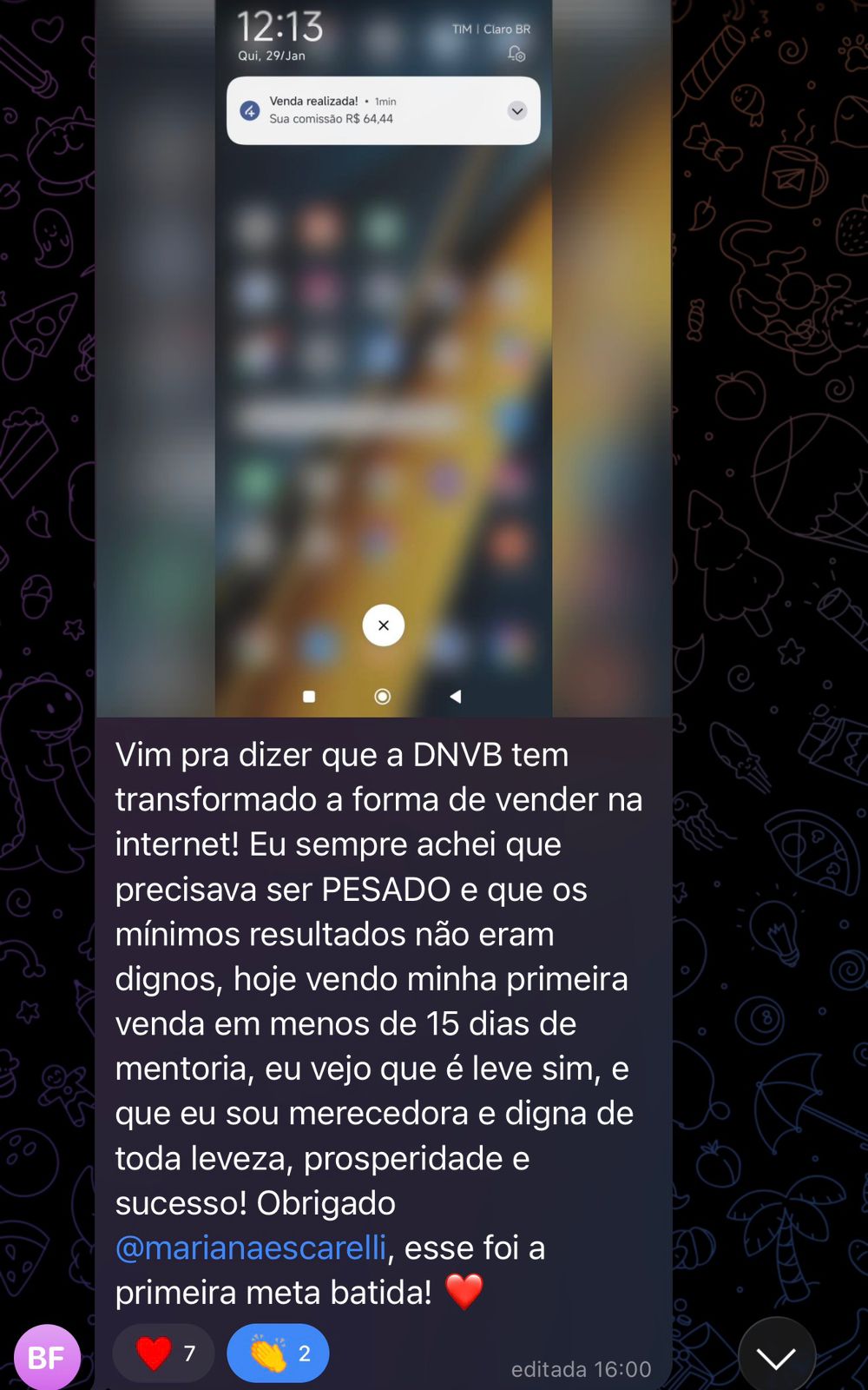 Múltiplas vendas com comissões de R$25 a R$76 cada